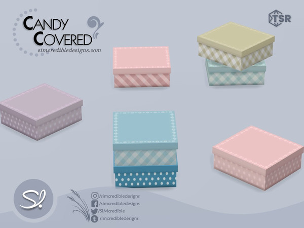 Sims 4 — Candy Covered Box small by SIMcredible! — by SIMcredibledesigns.com available exclusively at TSR 3 colors