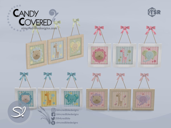 Sims 4 — Candy Covered Paintings by SIMcredible! — by SIMcredibledesigns.com available exclusively at TSR 5 colors
