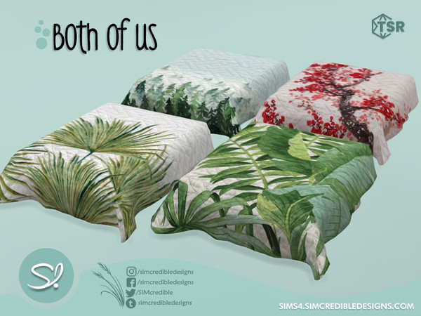 Sims 4 — Both of us blanket by SIMcredible! — by SIMcredibledesigns.com available exclusively at TSR 7 colors variations