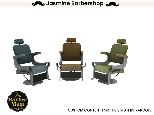 Sims 4 — kardofe_Jasmine Barbershop_Barber chair by kardofe — Objects to recreate an industrial style barber's shop