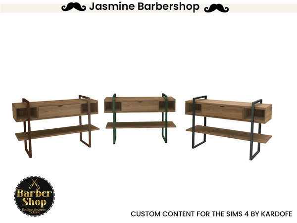 Sims 4 — kardofe_Jasmine Barbershop_Dressing table by kardofe — Objects to recreate an industrial style barber's shop