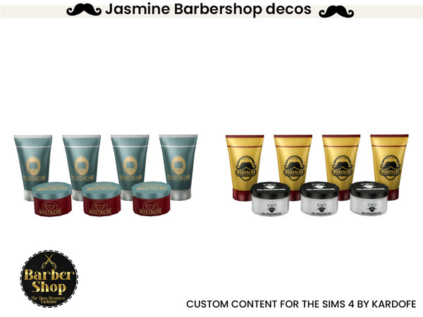 Sims 4 — kardofe_Jasmine Barbershop_Creams by kardofe — Decorative objects to decorate a barber's shop