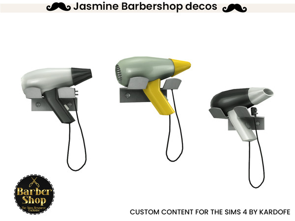 Sims 4 — kardofe_Jasmine Barbershop_Hair dryer by kardofe — Decorative objects to decorate a barber's shop
