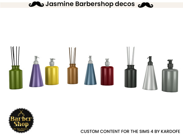 Sims 4 — kardofe_Jasmine Barbershop_Lotions by kardofe — Decorative objects to decorate a barber's shop