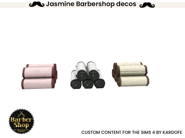 Sims 4 — kardofe_Jasmine Barbershop_Towels by kardofe — Decorative objects to decorate a barber's shop