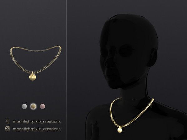 Sims 4 — Basic necklace by moonlightpixie_ — Basic necklace. 2 swatches, new mesh.