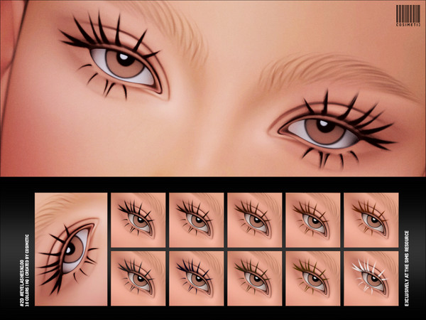 Sims 4 — Maxis Match 2D Eyelashes N100 by cosimetic — - Female