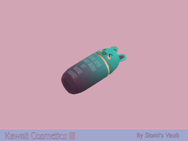 Sims 4 — Kawaii Cosmetics III - Gloss by siomisvault — Because someone asked me to make it in blue so here it is! Thank
