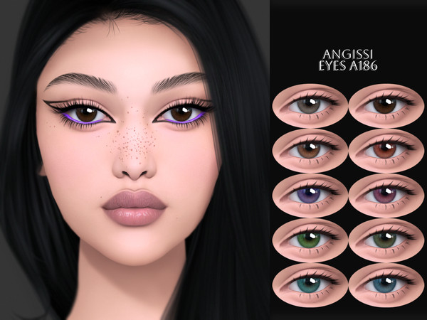 Sims 4 — EYES A186 by ANGISSI — PREVIEWS MADE USING HQ MOD Facepaint category