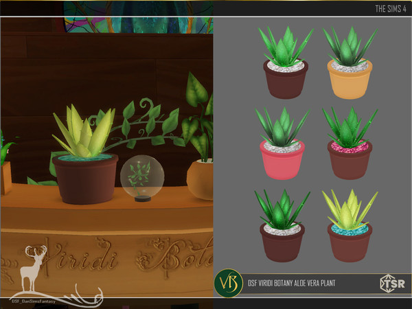 Sims 4 — DSF VIRIDI BOTANY ALOE VERA PLANT by DanSimsFantasy — The VD VIRIDI BOTANY design is designed in botany,