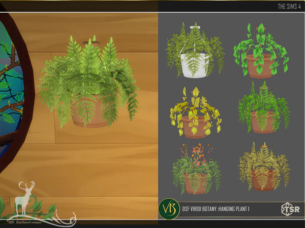 Sims 4 — DSF VIRIDI BOTANY HANGING PLANT 1 by DanSimsFantasy — The VD VIRIDI BOTANY design is designed in botany,