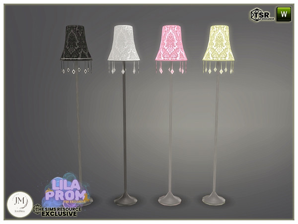 Sims 4 — lila prom salon floor lamp by jomsims — lila prom salon.In the wardrobe, the gown glitters, a work of art