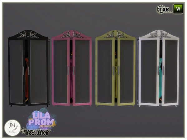 Sims 4 — lila prom salon furniture by jomsims — lila prom salon.In the wardrobe, the gown glitters, a work of art