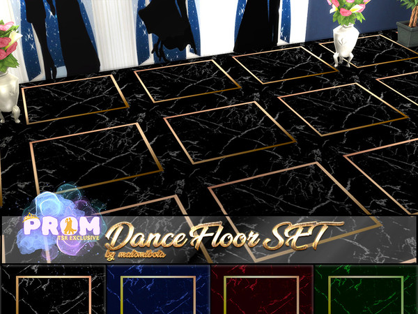 Sims 4 — Dance Floor SET by matomibotaki — Elegant marble flooring, matching the Masquerade, Dance, Ball Collection sets,