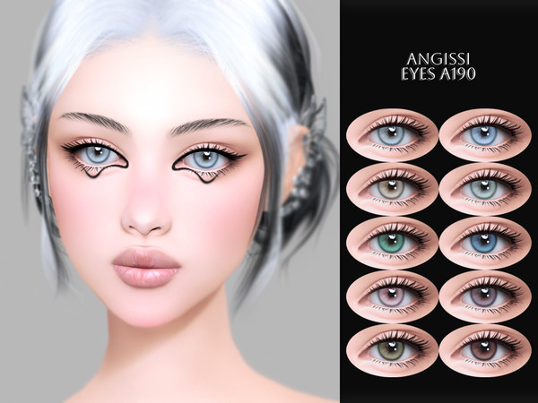 Sims 4 — EYES A190 by ANGISSI — PREVIEWS MADE USING HQ MOD Facepaint category