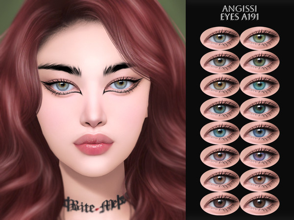 Sims 4 — EYES A191 by ANGISSI — PREVIEWS MADE USING HQ MOD Facepaint category
