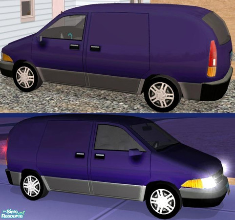 Sims 2 — Business Van - Dark Blue Recolor by Dr Pixel — Dark Blue Van Color option for your Business Van - can be used
