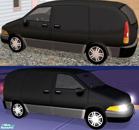 Sims 2 — Business Van - Black Recolor by Dr Pixel — Black Van Color option for your Business Van - can be used with any