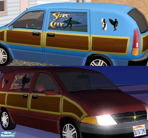 Sims 2 — Business Van - Surf Shop Logo by Dr Pixel — Surfing Shop Logo for your Business Van - can be used on any van