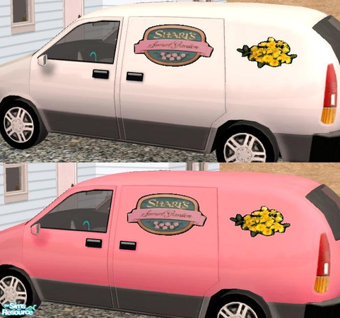 Sims 2 — Business Van - Flower Shop Logo by Dr Pixel — Flower Shop Logo for your Business Van - can be used on any van