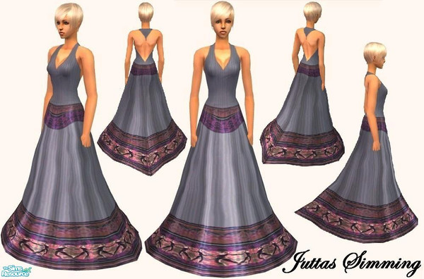 Sims 2 — MESH extra wide gown by juttaponath — This is my first mesh. It took ages. Do not reupload or edit and upload.