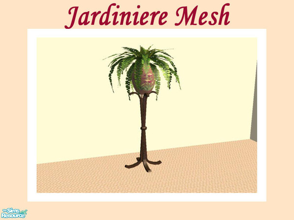 Sims 2 — Jardiniere - Mesh by Shakeshaft — Part of a set of Jardinieres to brighten up your sims homes, set includes 1