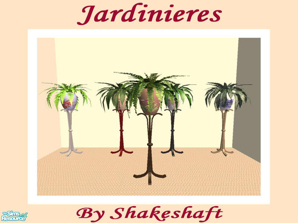 Sims 2 — Jardinieres by Shakeshaft — A set of Jardinieres to brighten up your sims homes, set includes 1 New Mesh and