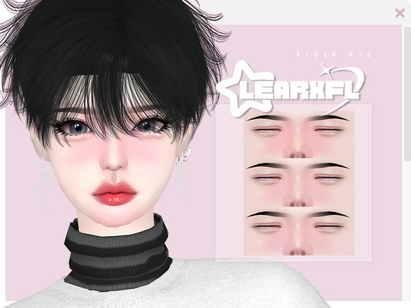 Sims 4 — [Learxfl] Blush N15 by Learxfl — 8 swatches , HQ and BGC . Standalone item with thumbnail.