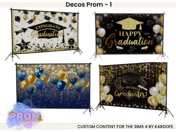 Sims 4 — kardofe_Decos Prom_Photocall by kardofe — First part of a set of decorations to decorate a beautiful graduation