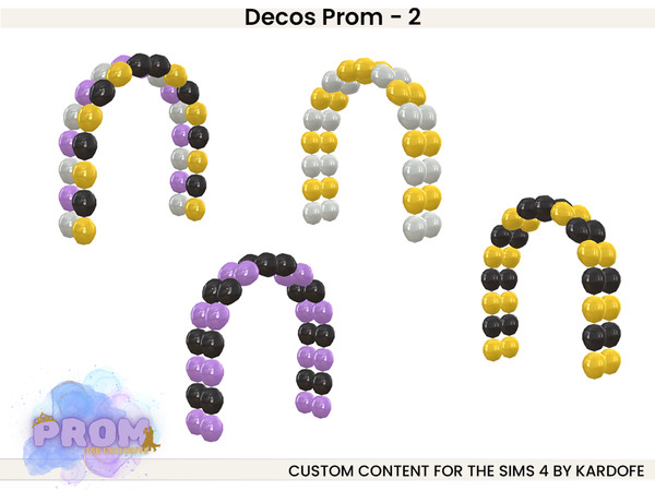 Sims 4 — kardofe_Decos Prom_Balloon arch by kardofe — Second part of a set of decorations to set the scene for a