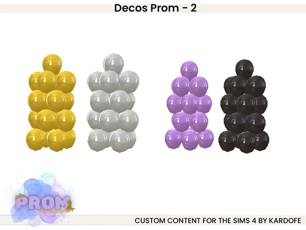 Sims 4 — kardofe_Decos Prom_Balloon column by kardofe — Second part of a set of decorations to set the scene for a