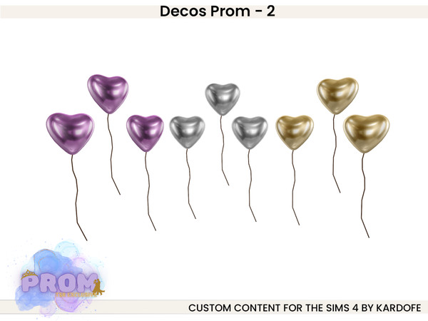 Sims 4 — kardofe_Decos Prom_Balloons by kardofe — Second part of a set of decorations to set the scene for a beautiful