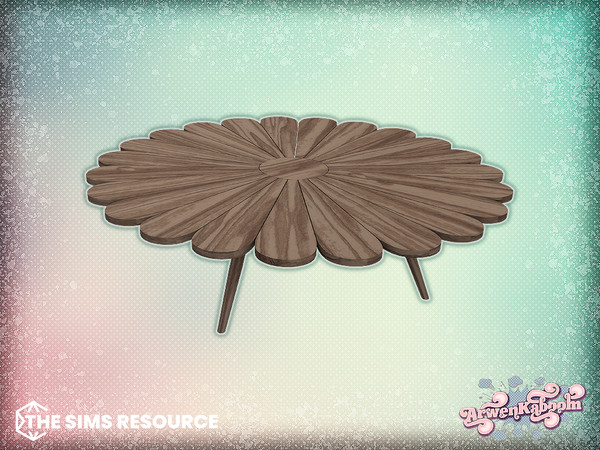 Sims 4 — LeafIt - Flower Coffee Table by ArwenKaboom — New set featuring seven new tables, either coffee or end tables in