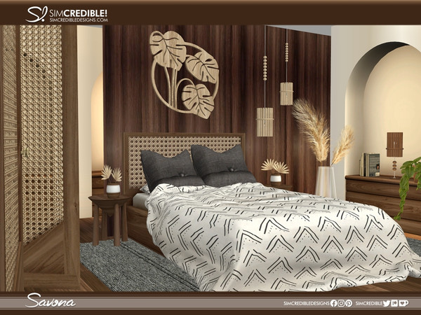 Sims 4 — Savona Bed Cover by SIMcredible! — Bringing to your sims a new bedroom, made with love and inspired by natural
