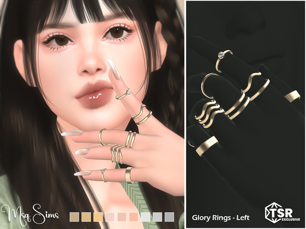 Sims 4 — MSQSIMS - Glory Rings - Right.package by MSQSIMS — Enhance your Sim's style with this Glory Rings Set, available