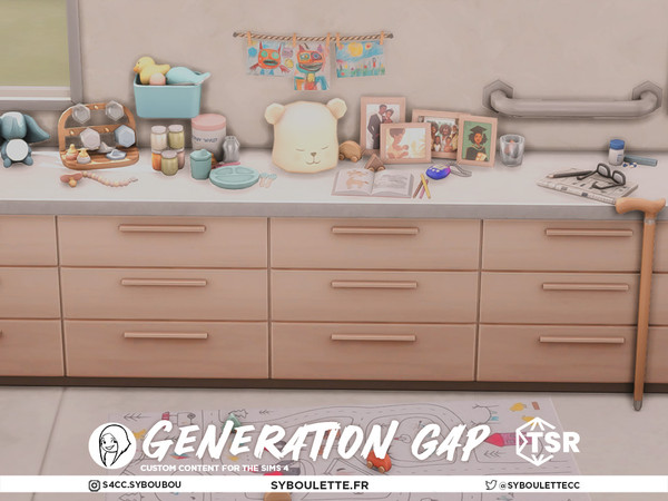 Sims 4 — Generation Gap - Senior Era - Crosswords by Syboubou — Introducing Generation Gap, a new CC set with 22 items