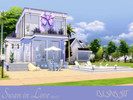 Sims 4 — Swan in Love (no cc) by EveSimsArt — Romantic house. The landscaping is simple to highlight the heart-shaped