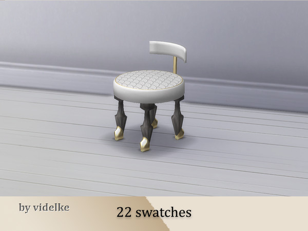 Sims 4 — Actor's chair by videlke2 — Az elegant, vintage styled bedroom. There are two kinds of mirrors because after all