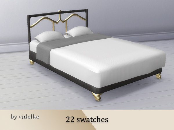 Sims 4 — Actor's bed by videlke2 — Az elegant, vintage styled bedroom. There are two kinds of mirrors because after all