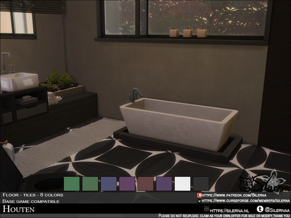 Sims 4 — Houten by Silerna — - Basegame compatible