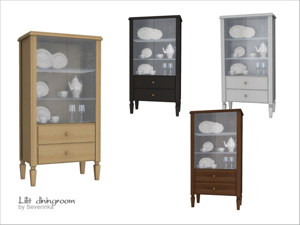 Sims 4 — Lilit Cupboard by Severinka_ — Cupboard of a set 'Lilit diningroom' 4 colors
