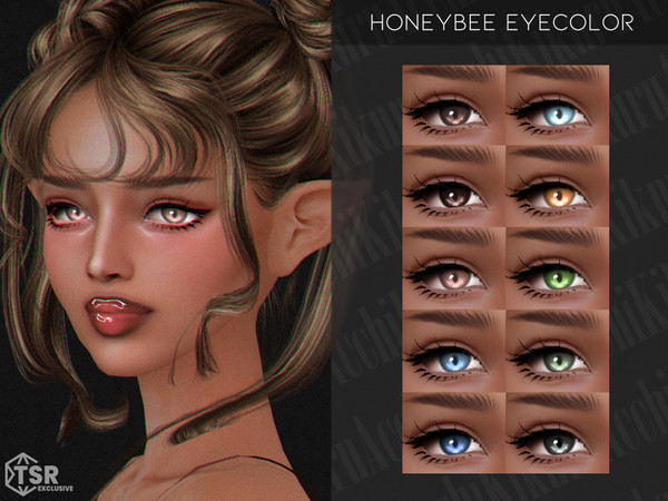 Sims 4 — Honeybee Eyecolor by Kikuruacchi — - It is suitable for Female and Male. ( Infant to Elder ) - 10 swatches - HQ