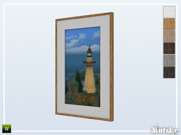 Sims 4 — Ashton Picture Retangle by Mutske — Ashton Livingroom set with seating, surface and more, some have slots to put