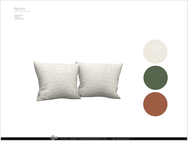 Sims 4 — Apollo - sofa pillows by Severinka_ — A set of furniture and decor for decorating a living room in a modern