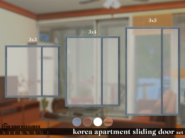 Sims 4 — korea apartment sliding door set_3x4 by NICKNAME_sims4 — korea apartment sliding door set 10 package files.