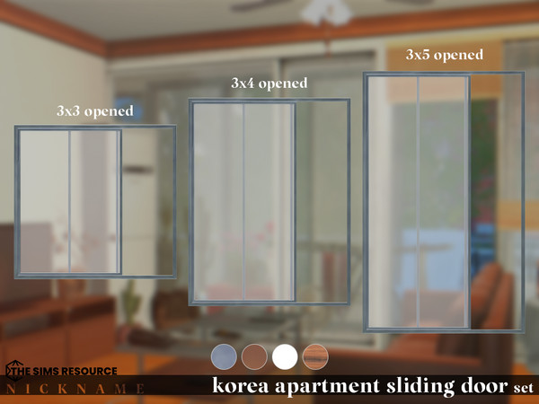 Sims 4 — korea apartment sliding door set_3x5 by NICKNAME_sims4 — korea apartment sliding door set 10 package files.