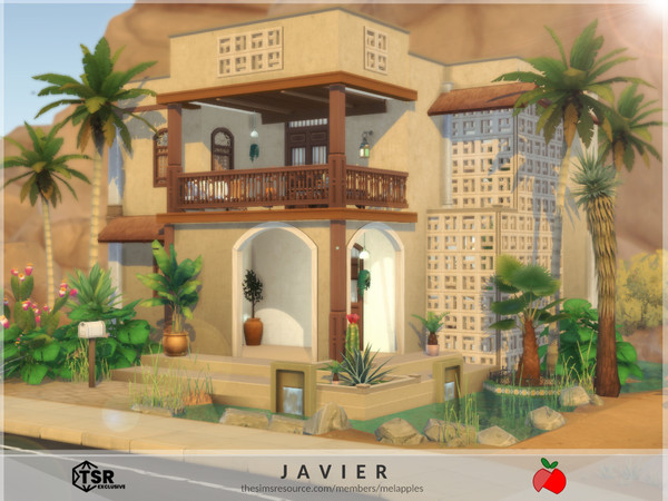 Sims 4 — Javier by melapples — a desert home for a small household. neutral colors and comfort.