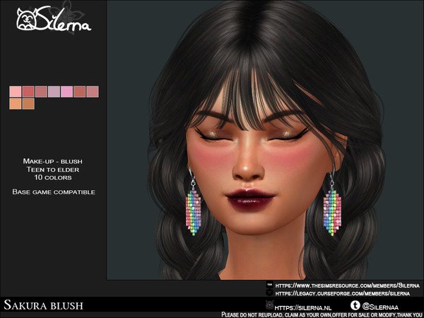 Sims 4 — Sakura Blush by Silerna — -Base game compatible