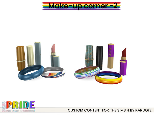 Sims 4 — kardofe_Make-up corner_Bracelets and lipstick by kardofe — Part two of a three-part series of furniture and