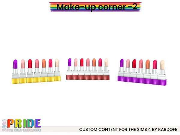 Sims 4 — kardofe_Make-up corner_Lipsticks by kardofe — Part two of a three-part series of furniture and decorative